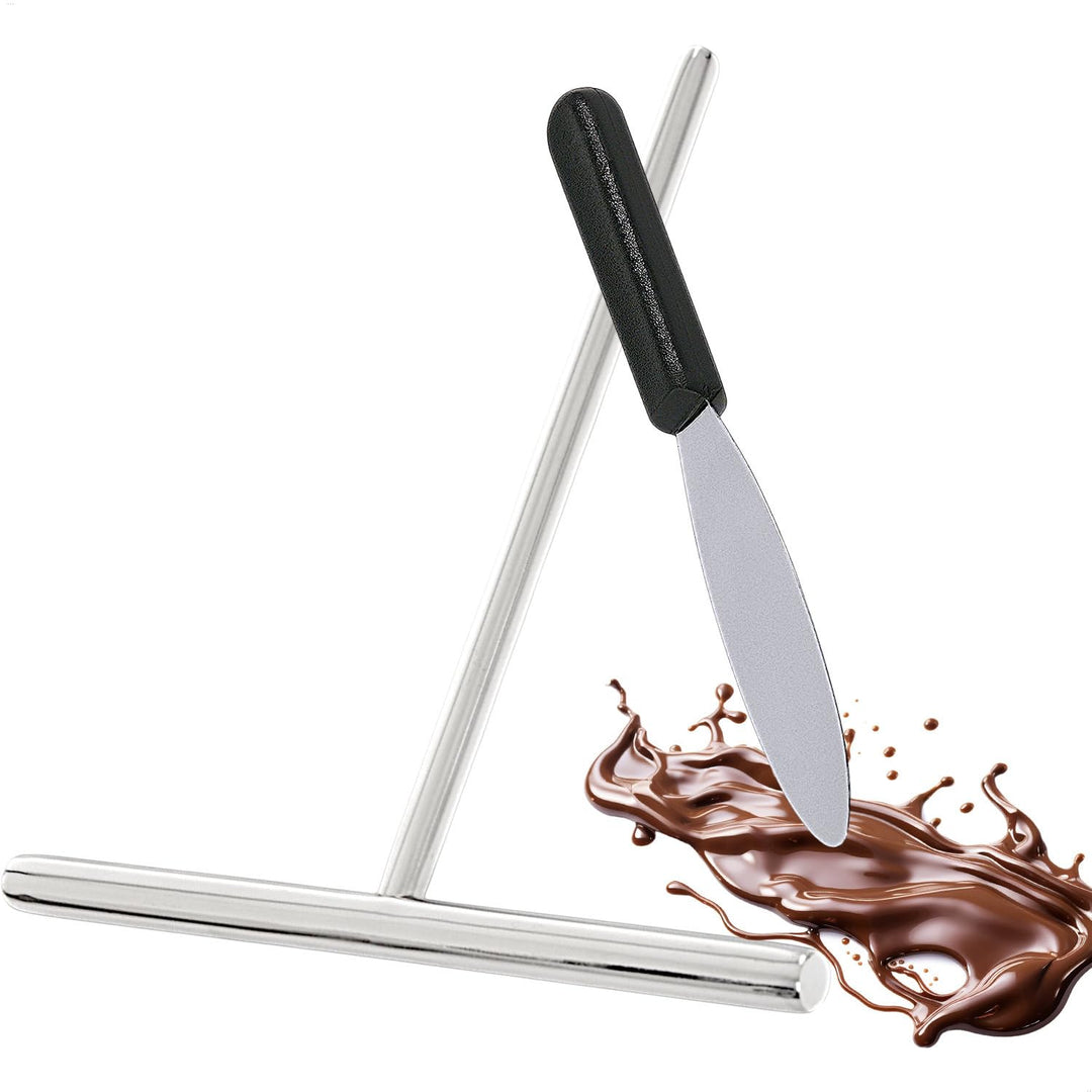 Kerafactum Küchen-Set mit Teigverteiler aus Edelstahl & Aufstrichmesser | Zubehör für Frühstück & Ba