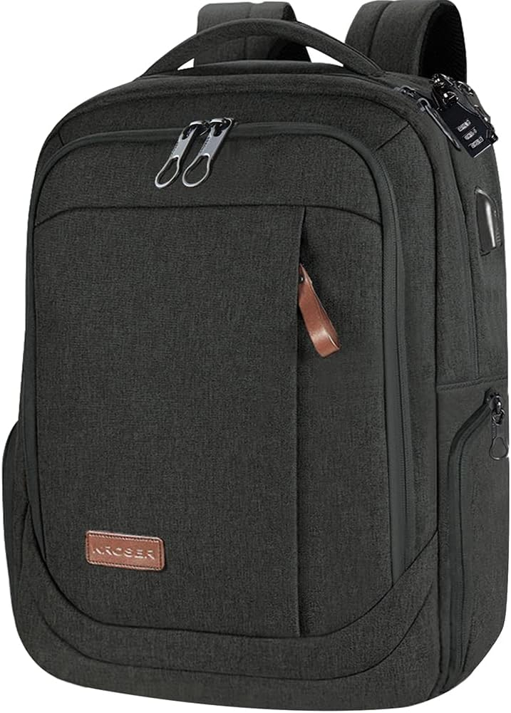 KROSER Laptop Rucksack 17,3 Zoll Reiserucksack Handgepäck Tagesrucksack Wasserabweisende Multifunkti