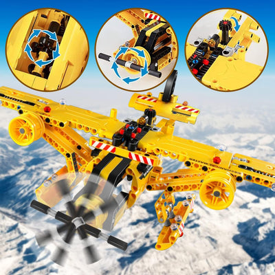 OKKIDY 2 in 1 Technic Flugzeug Lastkraftwagen Bausteine Spielzeug, 361 PCS Konstruktionsspielzeug Ba