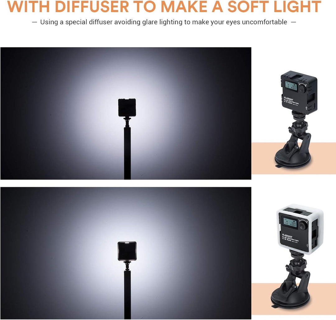 Flashoot CL-36 VideoConference Light Kit, LED-Licht 2800K-5000K CRI 95+ mit Diffusor kompatibel mit