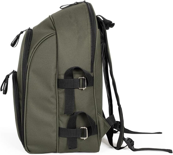 Livoo Picknick-Rucksack für 4 Personen SE970C – 11 l, 600D, 30 Zubehörteile Grün, Grün