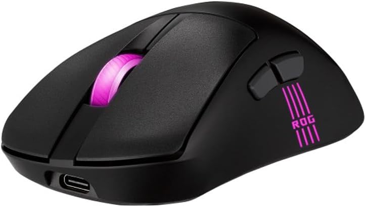 ASUS ROG Keris II Origin Wireless RGB Gaming-Maus (ergonomisch, FPS Esport 65g leicht, ROG AimPoint