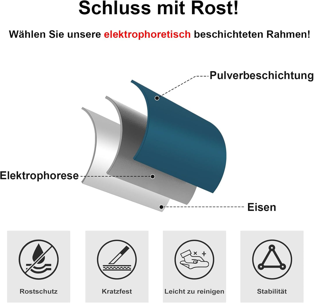 danpinera Outdoor Beistelltische mit Blumenausschnitten, Wetterfester Stahl Patio Beistelltisch, Kle
