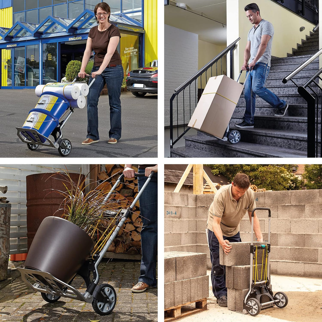 Wolfcraft TS 850 Transportsystem 5501000 / Komfortable & klappbare Sackkarre für Lasten bis zu 100 k