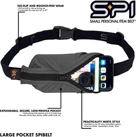 Gürteltasche Spibelt Topos, Einheitsgröße Anthrazit mit Schwarzem Reißverschluss