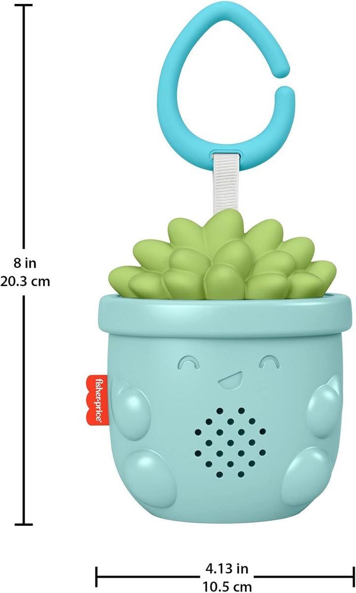Fisher-Price GRV07 - Beruhigende Pflanzenspieluhr für unterwegs, Tragbarer Klangerzeuger, Babyspielz