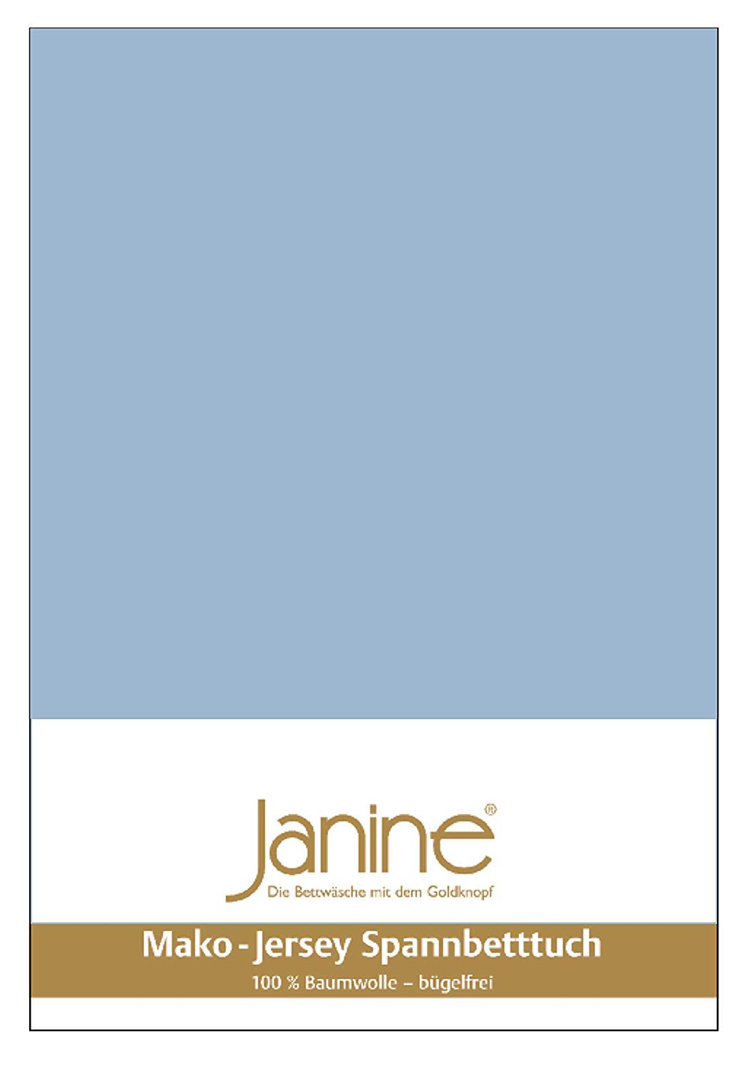 Janine Spannbetttuch 5007 Mako Jersey 140/200 bis 160/200 cm perlblau Fb. 32 140/200 cm - 160/200 cm