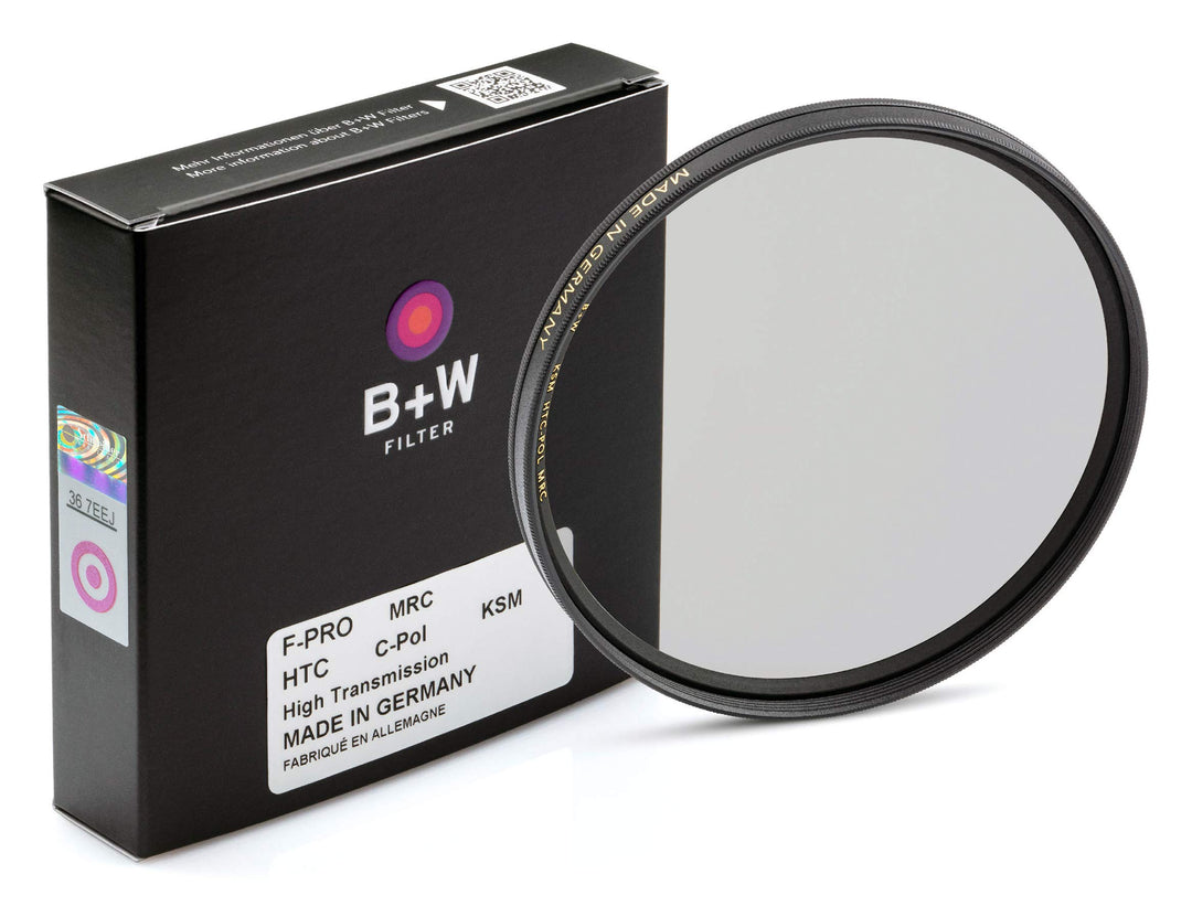 B+W Zirkularer Polarisationsfilter Käsemann (82mm, High Transmission, MRC, F-Pro, 16x vergütet, Prof