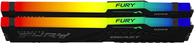 Kingston Fury Beast DDR5 RGB 16GB 5200MT/s DDR5 CL40 DIMM Desktop Gaming Speicher Einzelnes Modul -