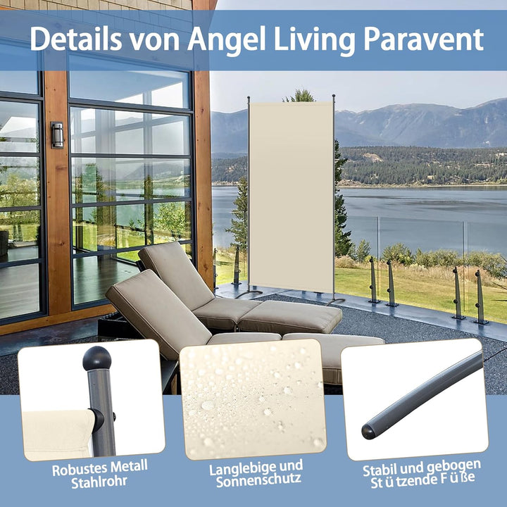 Angel Living Paravent 1 Teilig Raumteiler Freistehend Sichtschutzwand Raumteiler Stellwand Trennwand