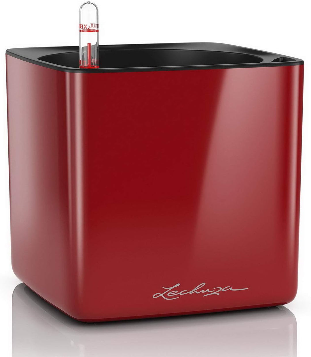 Lechuza Cube Glossy Triple, Scarlet Rot & Cube Glossy 16, Lackierte Oberfläche, Scarlet Rot, Hochwer