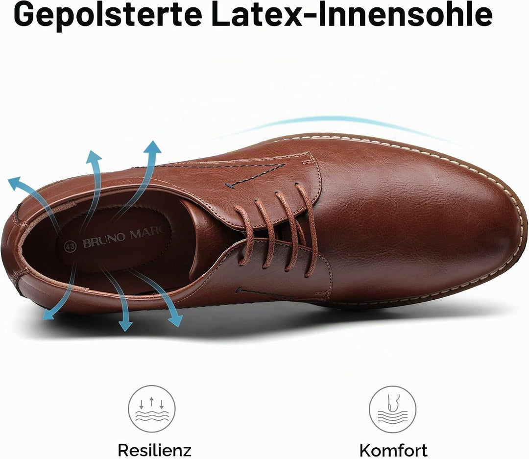 Bruno Marc Herren Anzugschuhe Klassischer Business Lederschuhe Schnürhalbschuhe Derby Oxfords Hochze