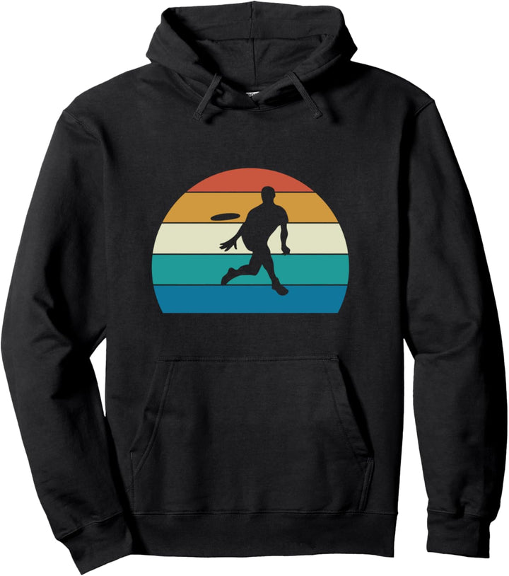 Ultimate Frisbee Disc Golf Spieler Retro Style Pullover Hoodie