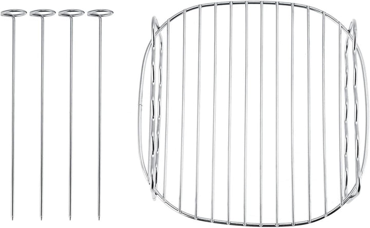 Backrost 18 * 18 * 8 Ersatz BBQ Rack Doppelschicht Spiesse Backblech Luftfritteuse