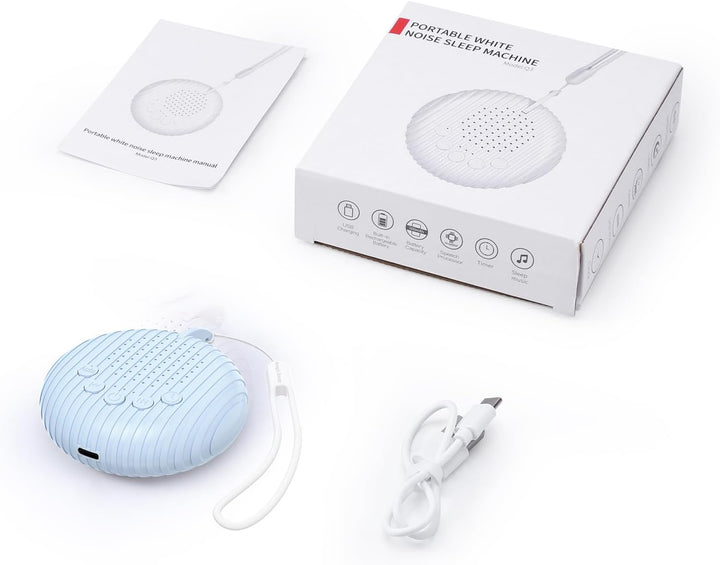 Tragbare White Noise Machine, Einschlafhilfe Babys Erwachsene, USB Sound Machine Baby mit 10 Beruhig