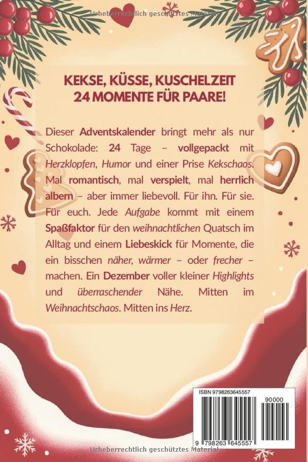 Kekse, Küsse, Kuschelzeit – 24 Momente für Paare: Der Adventskalender mit Spassfaktor, Knister-Garan
