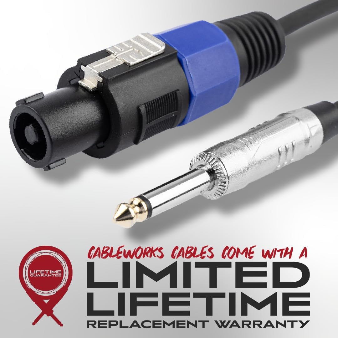 Gator Cableworks GCWB-SPK-10-1TL Backline 10 Foot 3m TS to Twist Lock – Hochwertiges Audiokabel für
