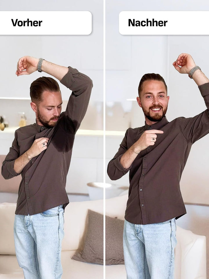 FINN Anti-Schweiss Shirt Herren mit Rundhals und integrierten Achselpads gegen Starkes Schwitzen - A