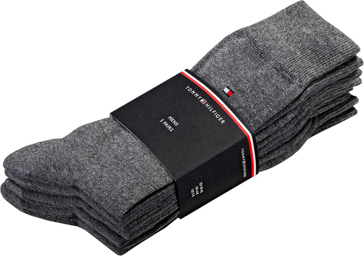 Tommy Hilfiger Herrensocken 5-Paar Pack Classic Casual Business Socken 39-42 Anthracite, 39-42 Anthr