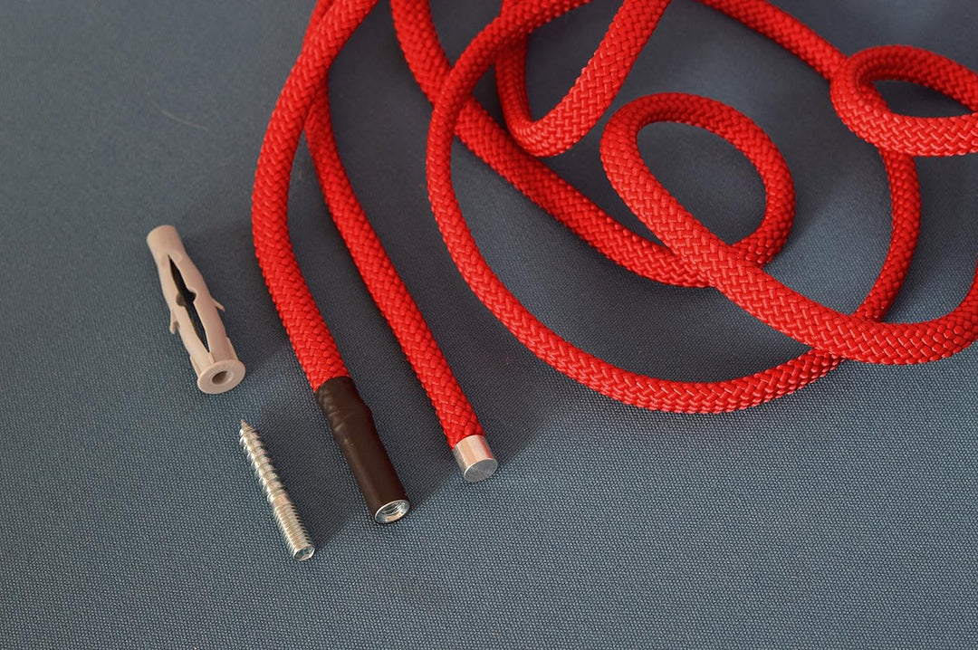 Peppermint Products Loop Rope | Hängende, höhenverstellbare Garderobe aus Seil | gelb, Gelb