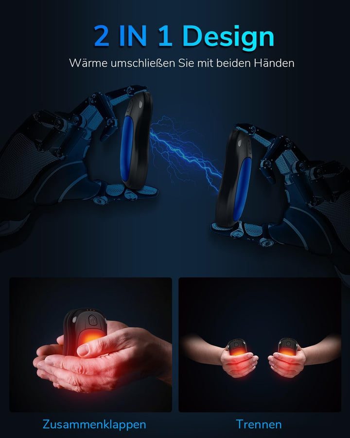 Handwärmer Taschenwärmer, Wiederaufladbar Elektrischer Handwärmer mit 20 Stunden Langanhaltender Wär