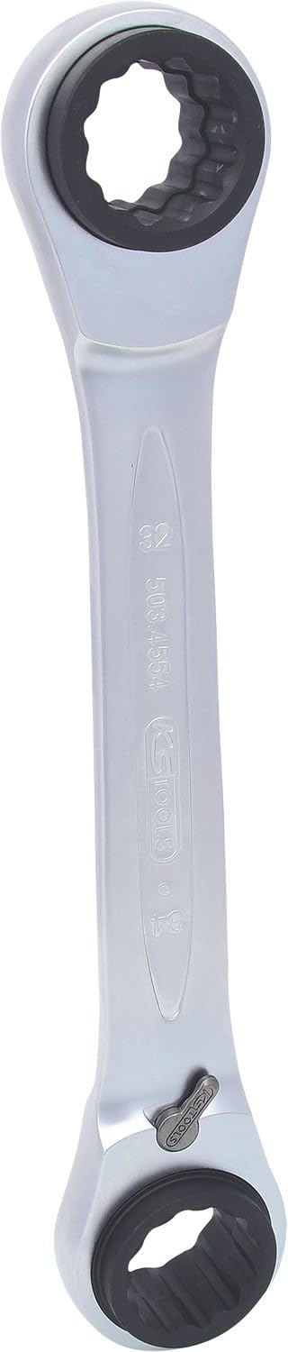 KS Tools 503.4554 4 in 1 GEARplus umschaltbar Doppel-Ratschenringschlüssel, 30x32x34x36mm, 30x32x34x