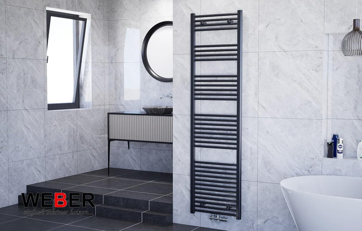 Badheizkörper Heizung Badezimmer Heizkörper alle Grössen Weiss/Anthrazit WEBER (50x120cm, 50x120cm a
