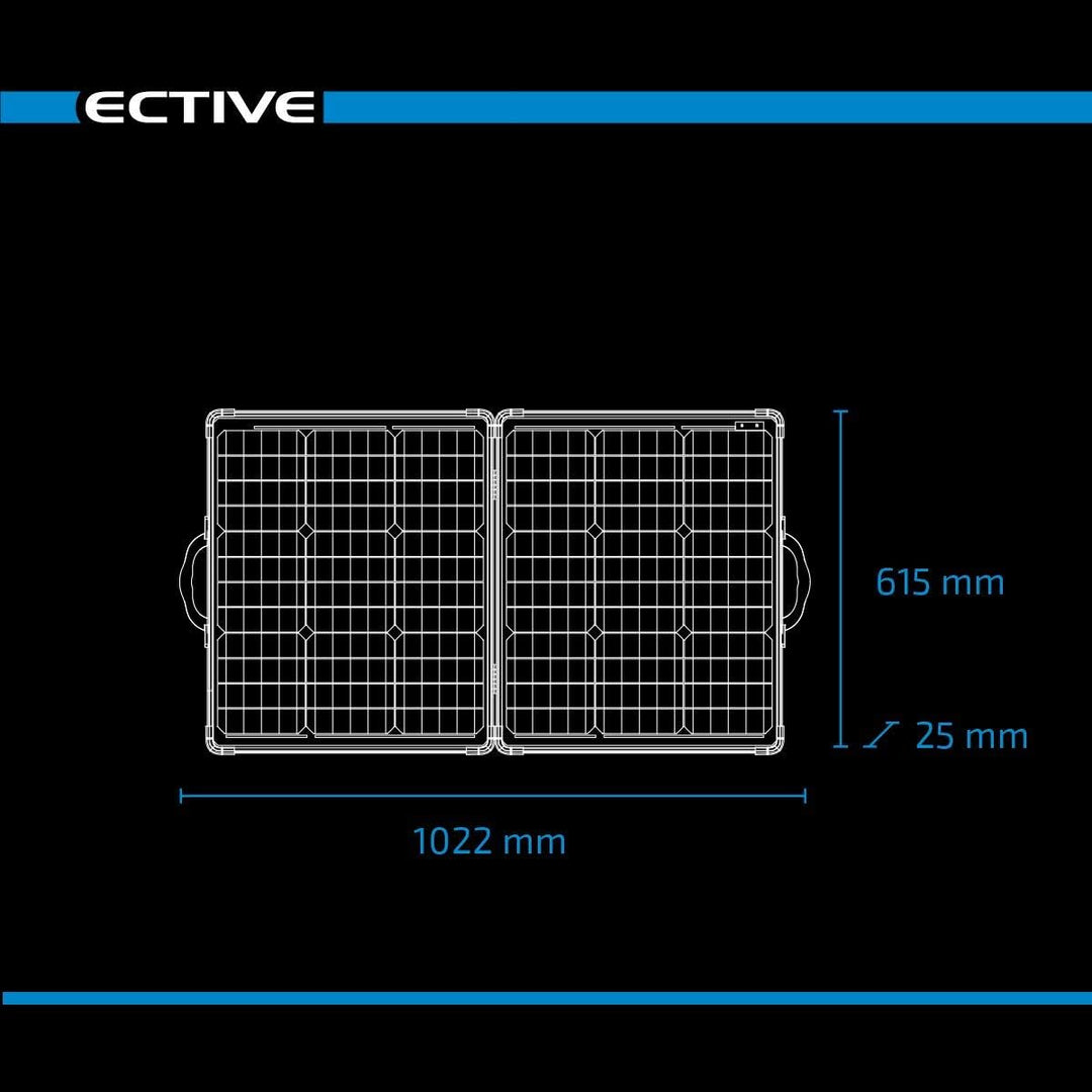 ECTIVE 100W Klappbares Solarmodul Monokristallin mit Tragegriff MSP SunBoard 100 Camping und Outdoor