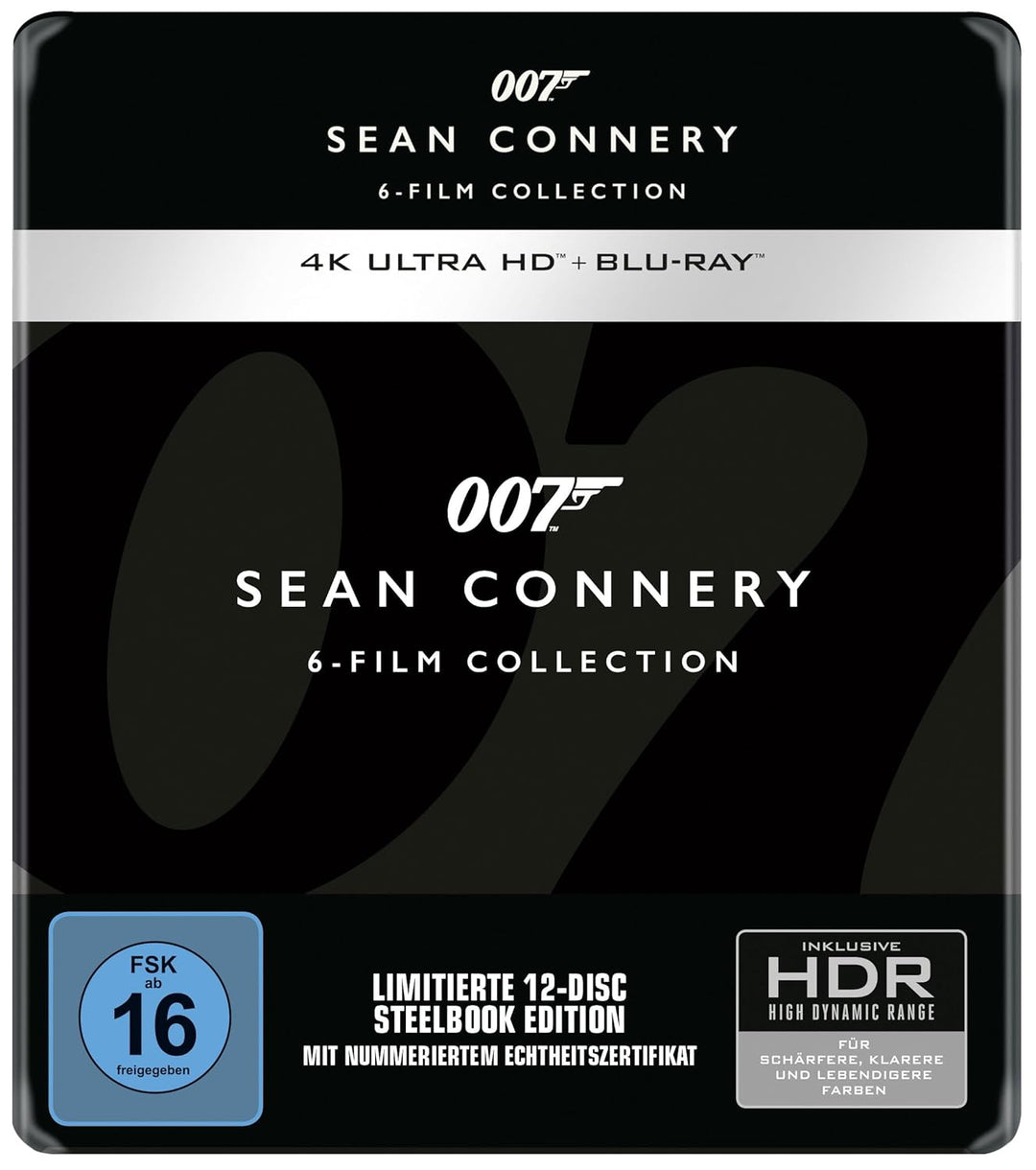 James Bond: Sean Connery - Limited Steelbook Collection [4K Ultra HD] + [Blu-ray], 4K