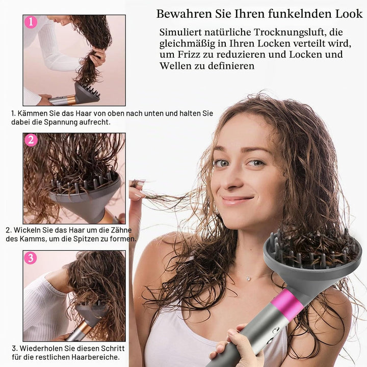 DianSung Diffusor Aufsätze für Dyson Airwrap Styler HS05 HS01, umwandelbar für Airwrap Styler in Haa