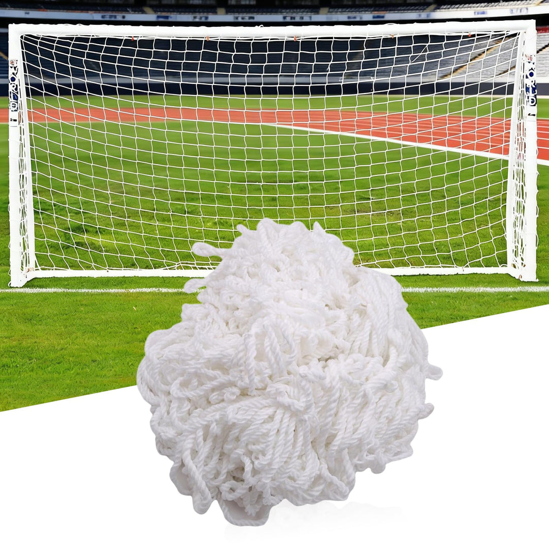 Fussballnetz, Fussballtornetz 3x2m, Robuste Tornetz, Fussballtor Netz, Weiss Vielseitiges Ersatznetz