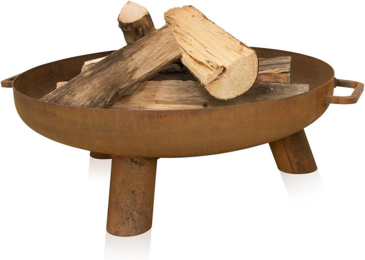 DECORAS Stahl-Feuerschale (Durchmesser: 60 cm/Höhe: 23 cm) - Feuerstelle - Feuerkorb Made in Germany