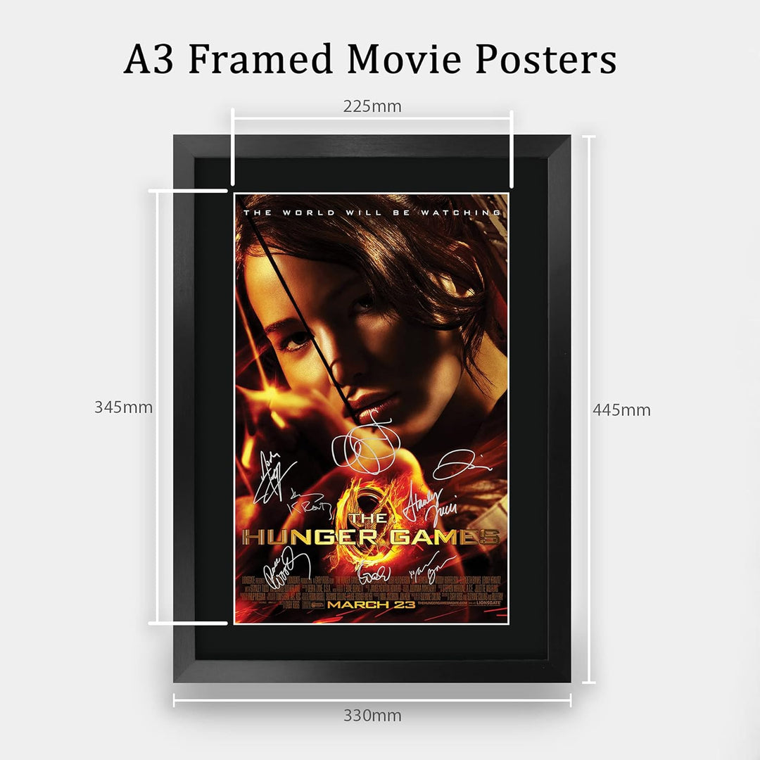 HWC Trading FR A3 The Hunger Games 1 Jennifer Lawrence Gifts Gedrucktes Poster, signiertes Autogramm
