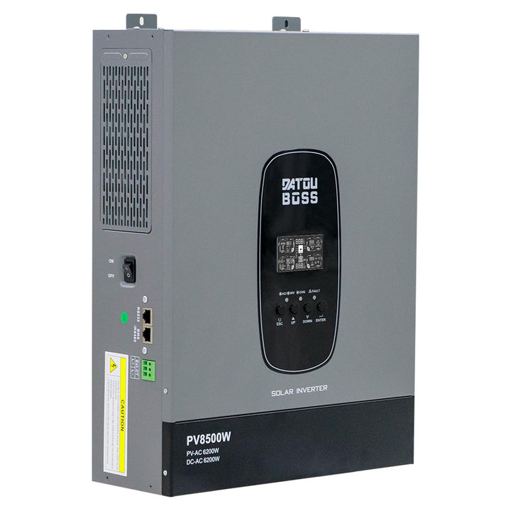 DATOUBOSS 6200W 48V Hybrid Wechselrichter Reiner Sinus, MPPT 120A, 8500W PV Eingang, 48V Lithium kom