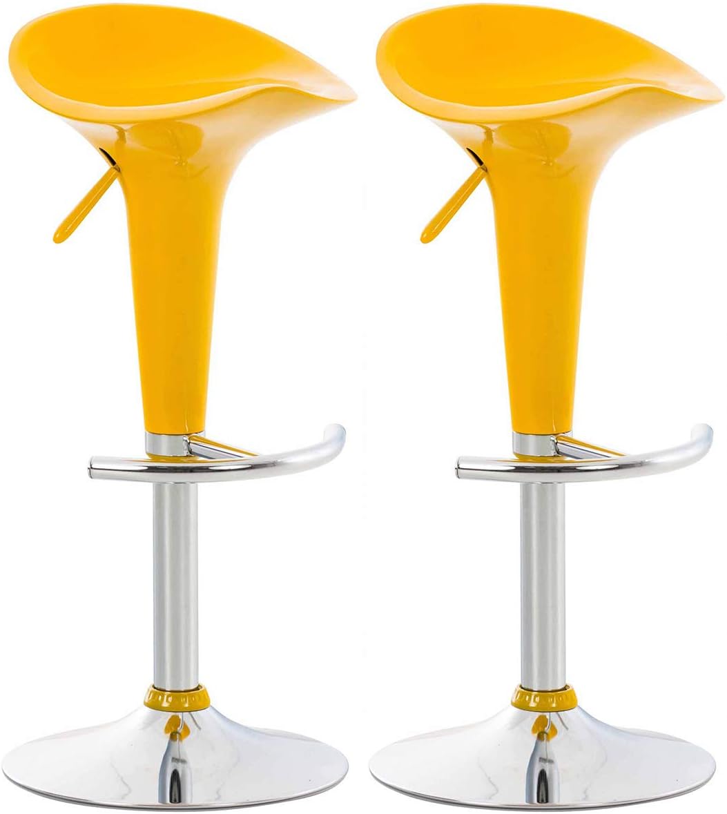 CLP 2er Set Barhocker Saddle Mit Drehbarem Kunsttoffsitz Und Fussablage I Höhenverstellbarer Hocker