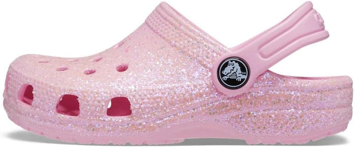 Crocs Unisex Kinder Classic Glitter Clog K 20/21 EU Rosa, 20/21 EU Rosa