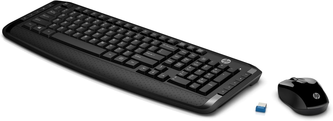 HP 300 Bundle (3ML04AA) kabellose Tastatur und Maus (QWERTZ, 1.600 dpi, USB Dongle, 3 Tasten, Scroll
