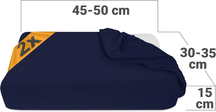 2er Pack Kissenbezüge für Gesundheitskissen der Grösse S - Spannbezüge 1450.2049, 30-35 x 45-50 cm,