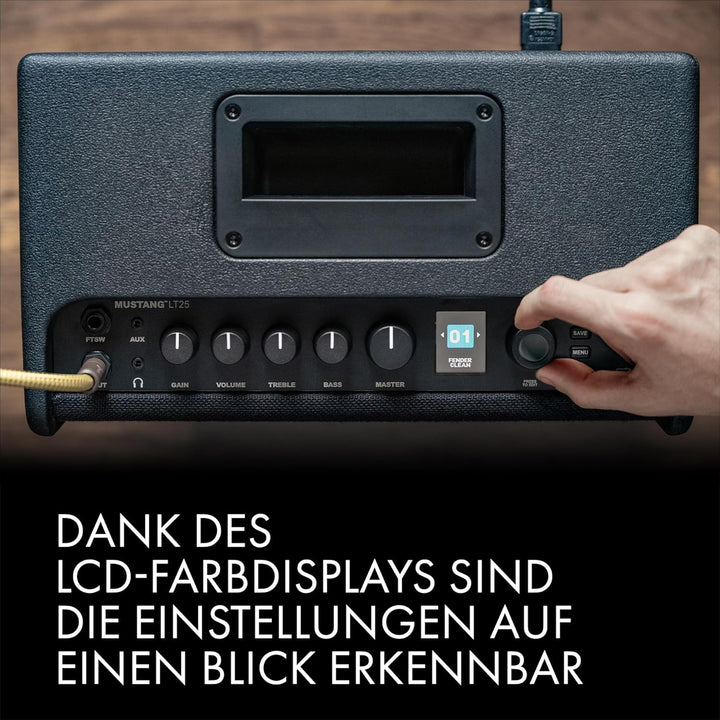Fender Mustang LT 25 Combo Gitarrenverstärker – Geeignet für E-Gitarre LT25 (25W) Single, LT25 (25W)