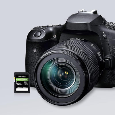 PNY 64GB X-PRO 90 Class 10 U3 V90 UHS-II SD Flash Memory Card 64GB UHS-II EliteX-PRO 90, 64GB UHS-II