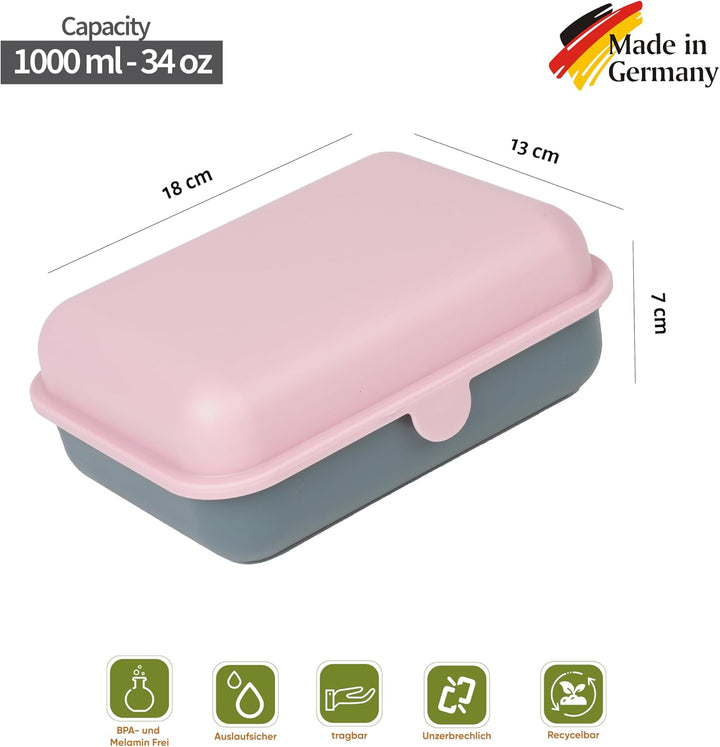BioFactur Brotdose Erwachsene,Kinder | 3er Jausenbox Kinder | BPA Frei Vesperbox | Butterbrotdose Sp