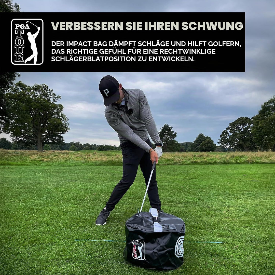 PGA Tour Club Impact Golftasche, Schwarz Einzelbett, Einzelbett