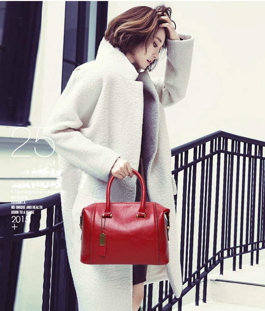 Coolives Damen Tasche Handtasche Henkeltasche aus PU-Leder Boston Umhängetasche Schultertasche Elega