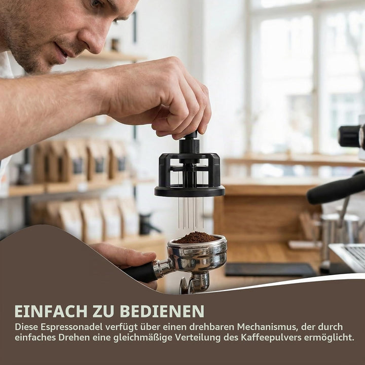 Espresso Nadel, WDT Tools 58mm Espresso-Verteilungswerkzeug mit 10 Nadeln für Barista, Einstellbare