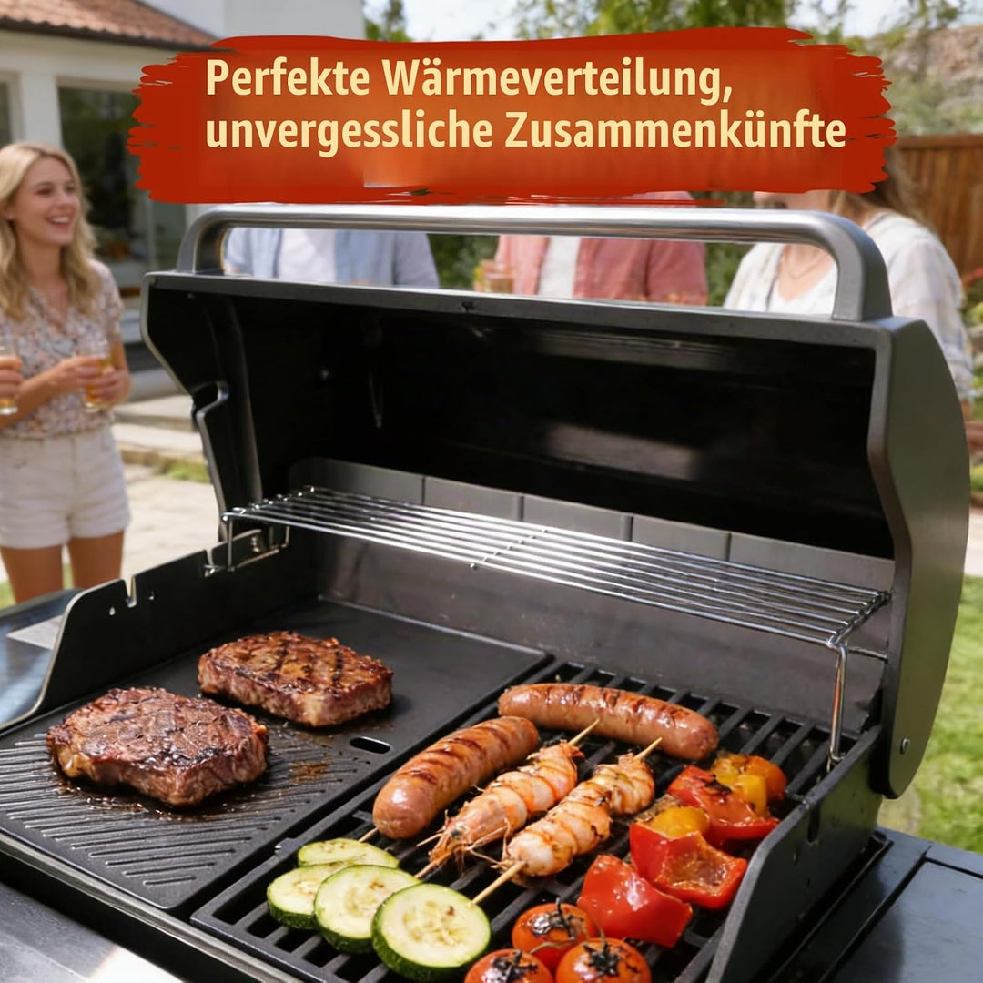 Denmay 7637 44,5 cm Grillrost &amp; Grillplatte für Weber Spirit I &amp; II 200 Serie(mit vorderen Bedienknö