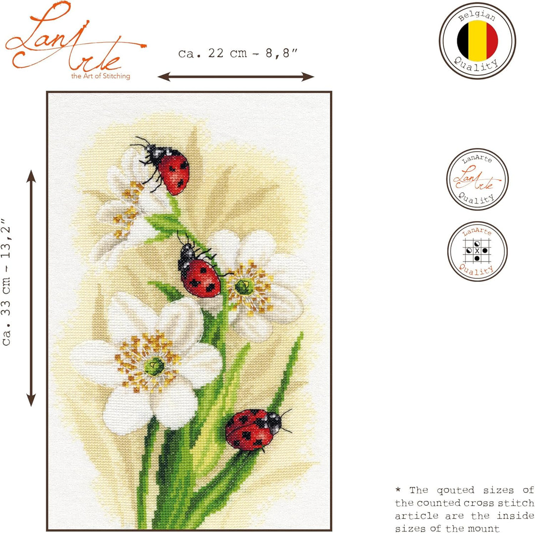 Lanarte PN-0191875 Kreuzstich Set Zählmuster, Baumwolle, mehrfarbig, 22x33cm