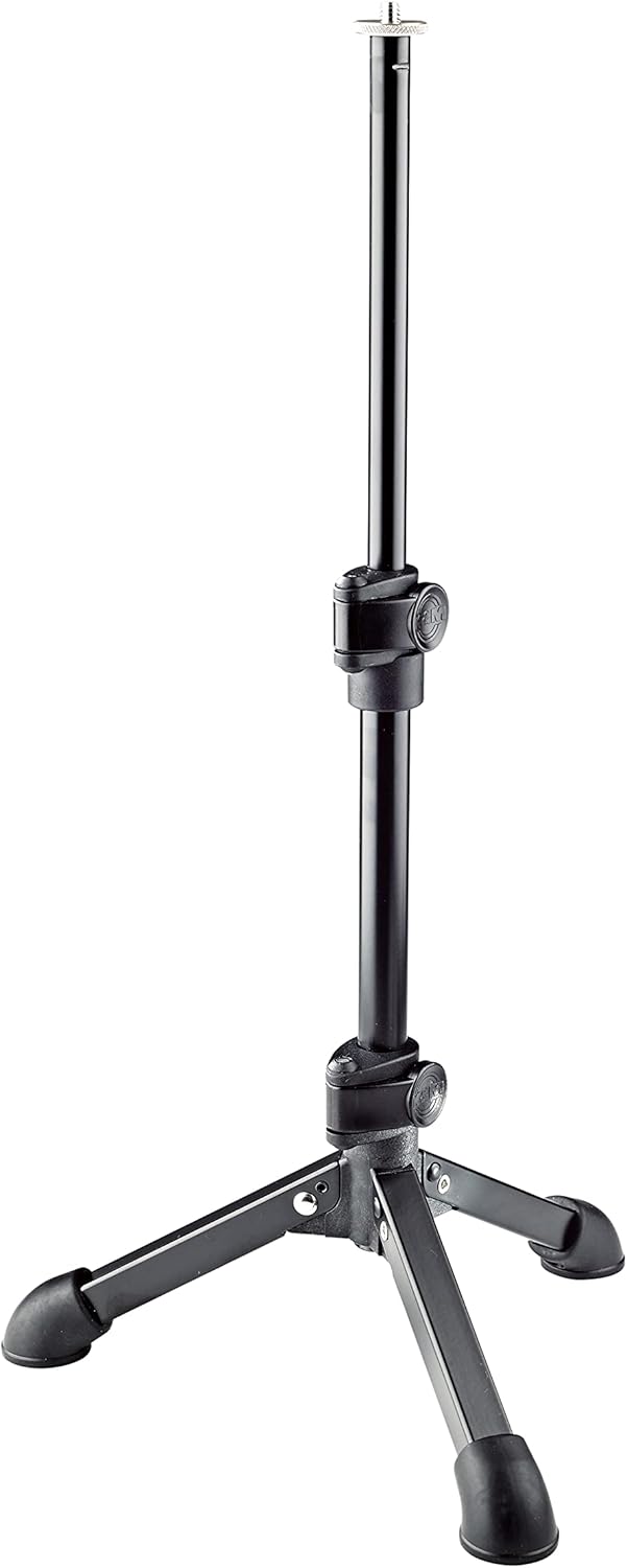 K&M 23150 Tischstativ – Stahl, Schwarz – Stufenlos 23-43 cm Höhe, 1/4“ Gewindeanschluss – Für Kamera