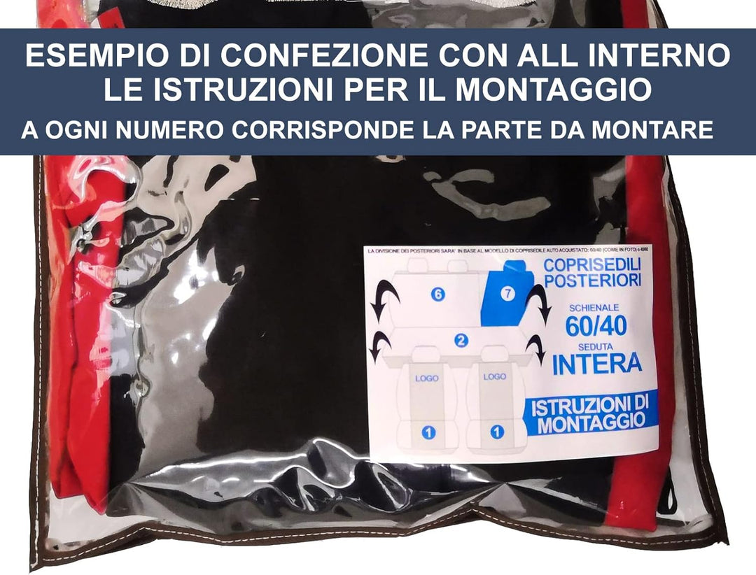 Auto Accessori Lupex - Kompatible Autositzbezüge für Panda zweite 169 und dritte 319 Reihe, Farbe du