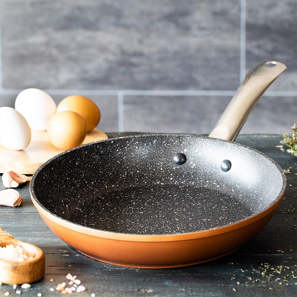 Monix Copper - Set mit 2 Pfannen, Kupfereffekt, 20-24 cm, geschmiedetes Aluminium, antihaftbeschicht