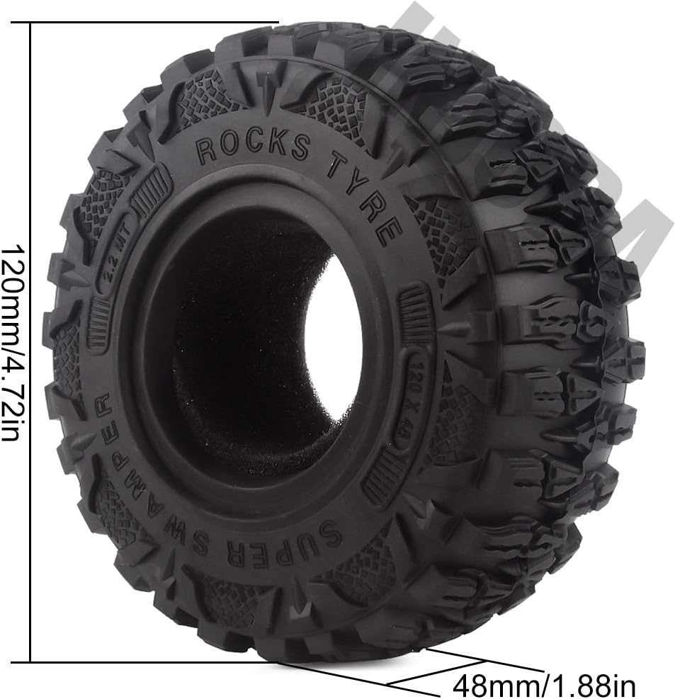 INJORA RC Reifen 4pcs 2,2inch RC Crawler Reifen Reifen Set für 1:10 RC Rock Crawler TRX4 TRX-6 Axial